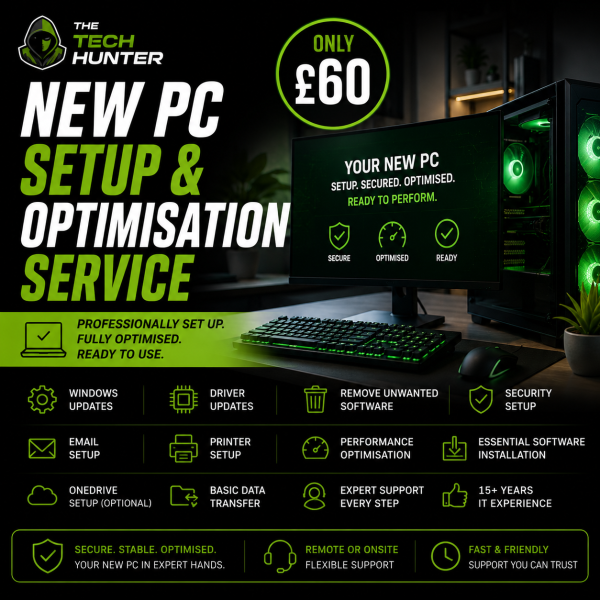 newpc New PC Setup & Optimisation Service